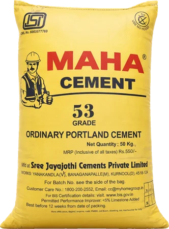 Maha OPC 53 Grade cement bag