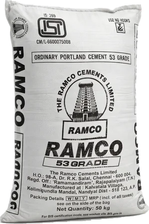 Ramco OPC 53 Grade cement bag